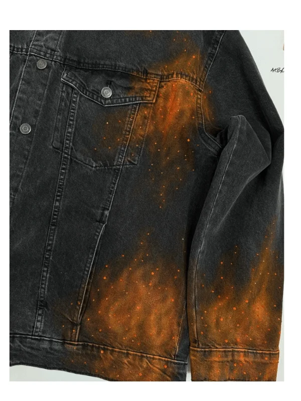 The Life Of A Showgirl Hand Painted Denim Jacket