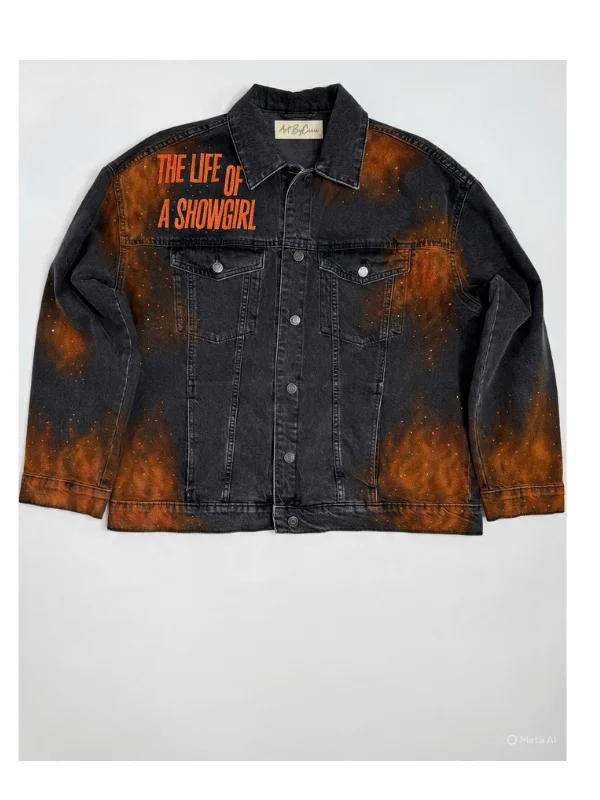 The Life Of A Showgirl Hand Painted Denim Jacket