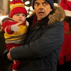 Man vs Baby Trevor Bingley Blue Parka Jacket