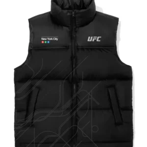 UFC 322 New York City Metro Black Puffer Vest