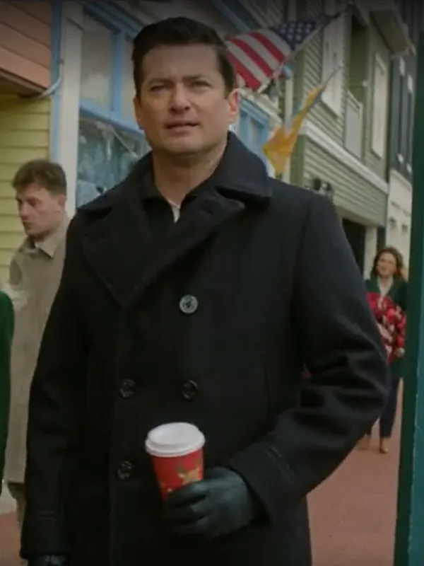 A Newport Christmas Wes Brown Wool Pea Coat