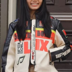 NFL Super Bowl 59 Women’s Pinnacle Moto Leather Jacket