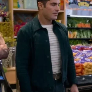A Family Affair 2024 Zac Efron Black Suede Leather Jacket