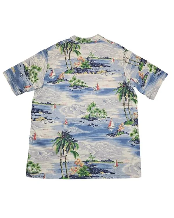 Palm Royale S02 Josh Lucas Blue Hawaiian Shirt