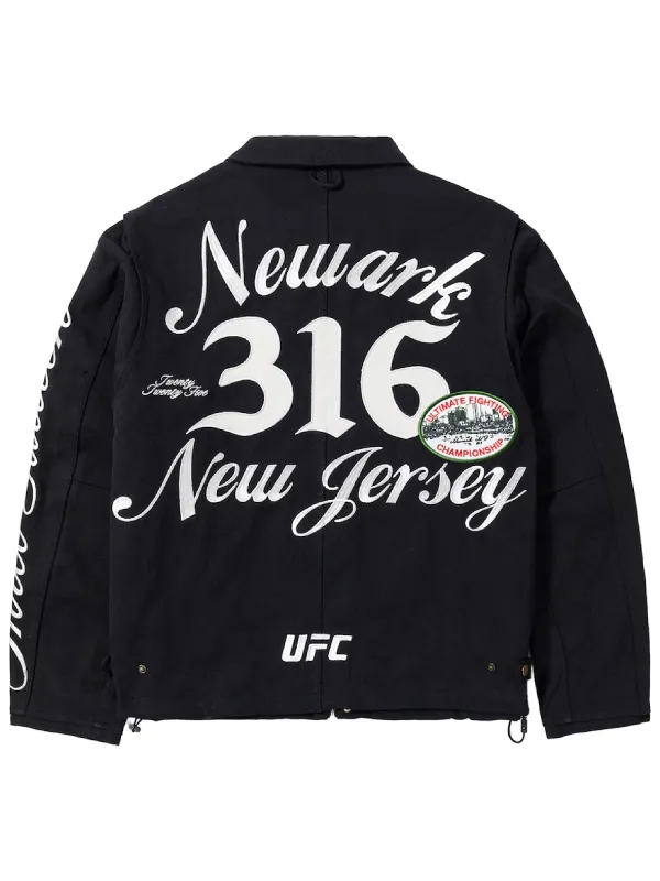 UFC 316 Unisex Patchwork Black Canvas Jacket