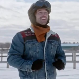 A Wild West Christmas Joey Scarpellino Horse Printed Denim Jacket