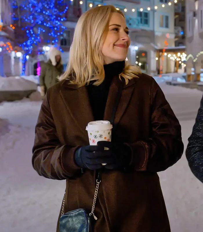 Alexandra Breckenridge My Secret Santa Brown Coat
