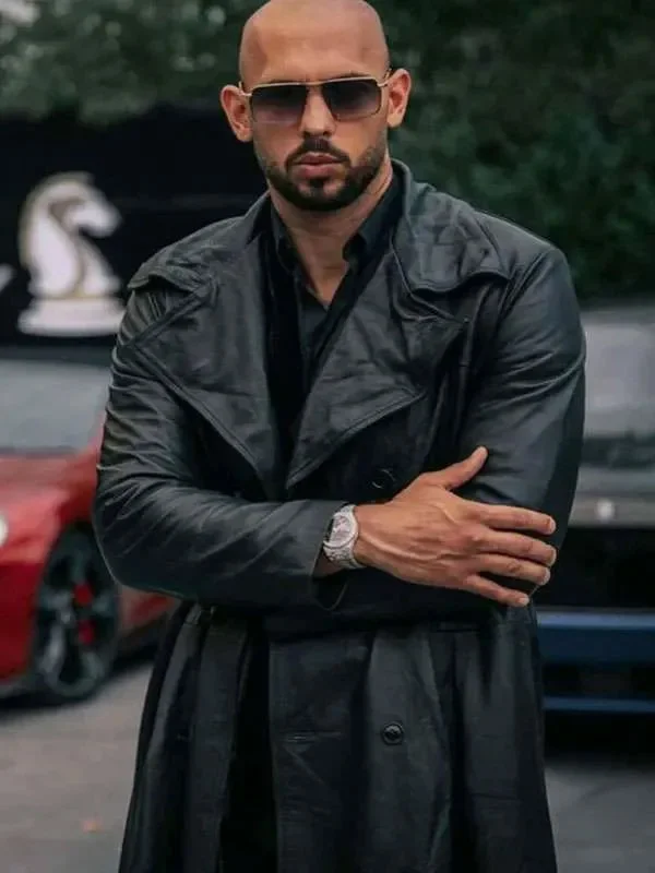 Andrew Tate Escape The Matrix Black Leather Coat - Image 2