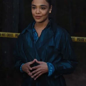 His and Hers Tessa Thompson Black Trench Coat