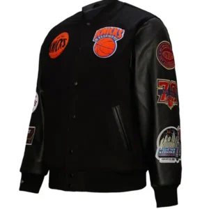 Anthony Donahue New York Knicks Black Varsity Jacket