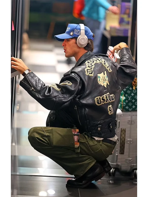 Avirex Daytona to L.A Jacob Elordi Leather Jacket