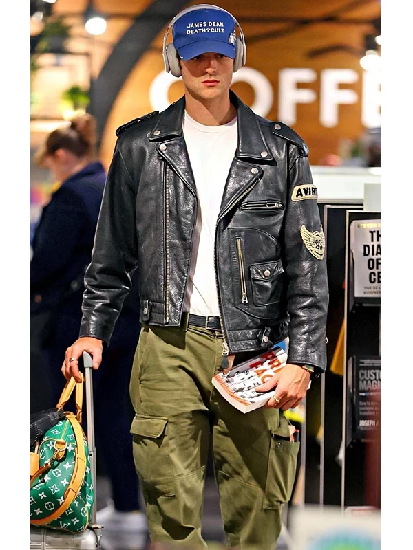 Avirex Daytona to L.A Jacob Elordi Leather Jacket