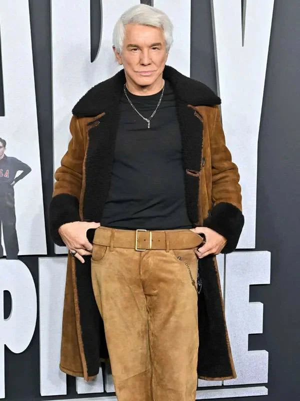 Baz Luhrmann Marty Supreme Movie Premiere Suede Coat - Image 2