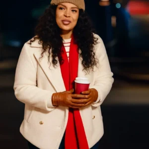 Merry Little Mistery Jordin Sparks White Sherpa Jacket