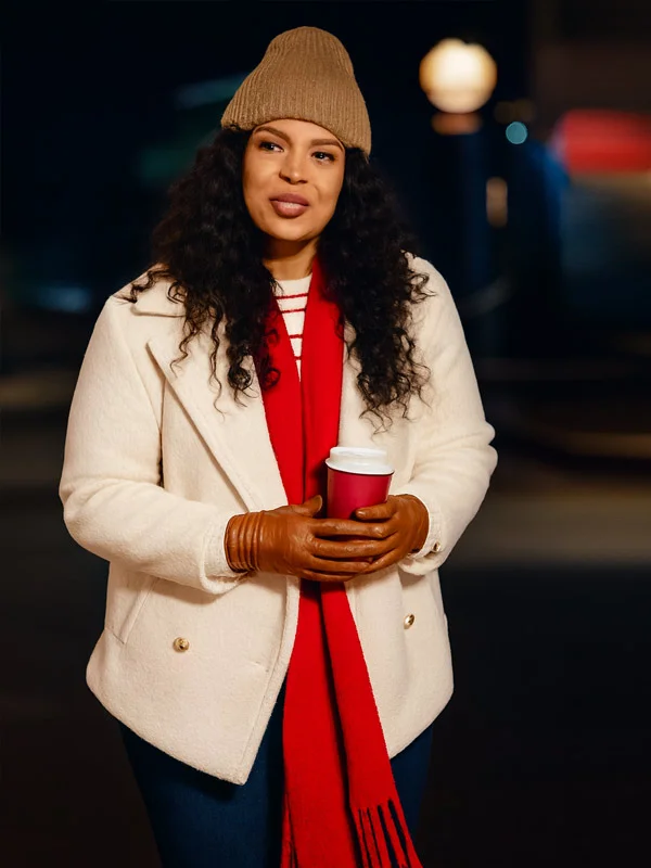 Merry Little Mistery Jordin Sparks White Sherpa Jacket