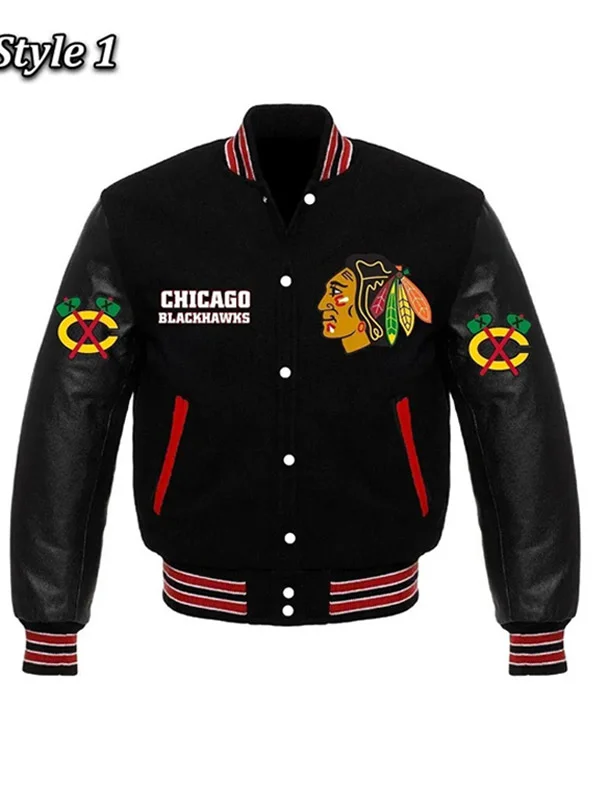 Chicago Blackhawks Styles Varsity Jacket
