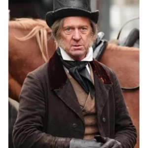 Christoph Waltz Frankenstein Brown Suede Coat