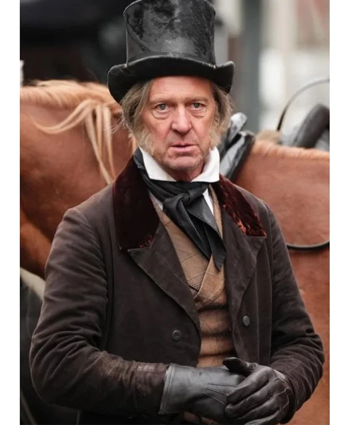 Christoph Waltz Frankenstein Brown Suede Coat