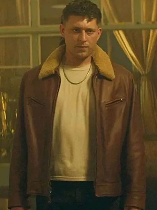 Clayton Angevine You 2025 Brown Shearling Jacket