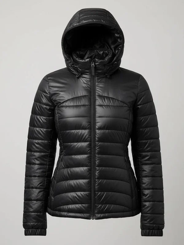 Cristal Carrington Dynasty Black Puffer Jacket