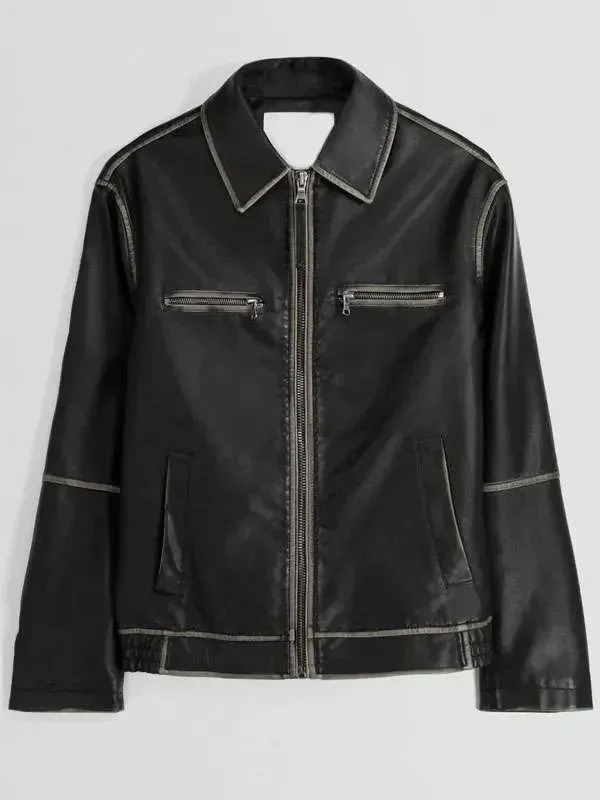 Daddy Issues S01 Aimee Lou Wood Shearling Leather Coat - Image 2