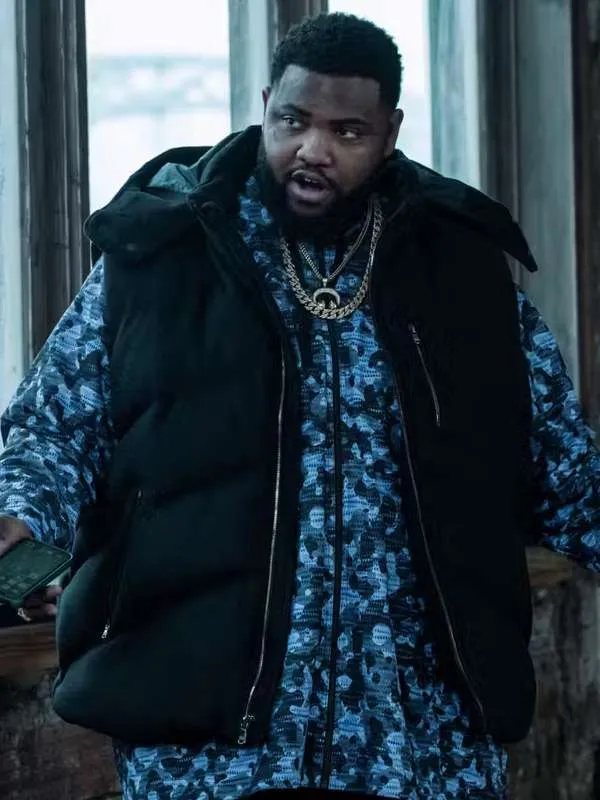 Deverin Washington Mayor of Kingstown S03 Black Hooded Vest