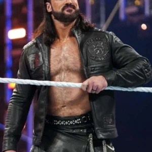 Drew McIntyre WWE RAW Black Leather Jacket