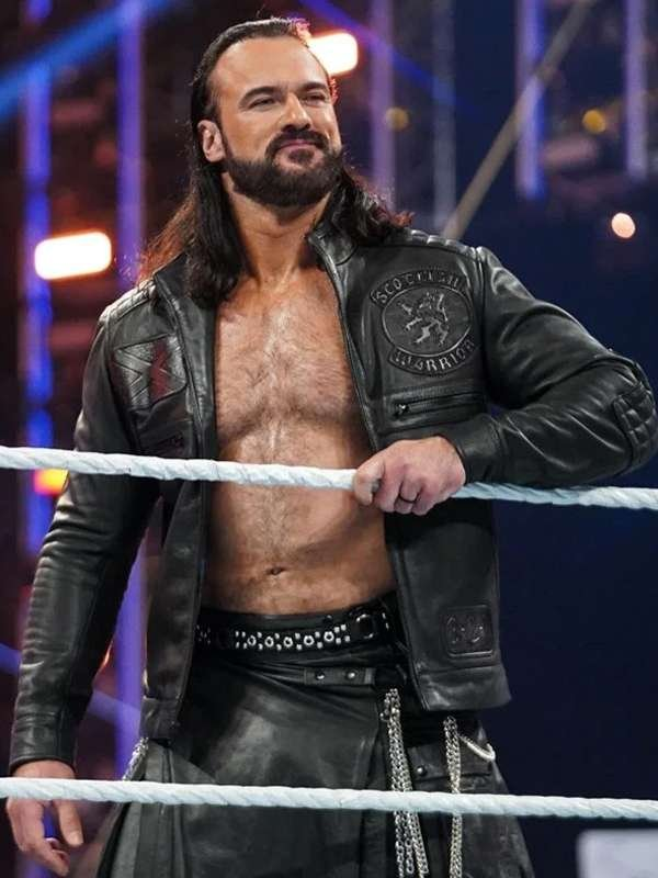 Drew McIntyre WWE RAW Black Leather Jacket