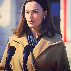 Ella McCay 2025 Emma Mackey Brown Coat