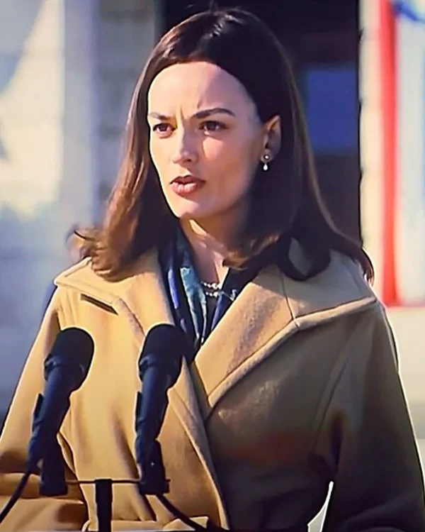 Ella McCay 2025 Emma Mackey Brown Coat