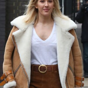 Ellie Goulding B3 Brown Leather Jacket