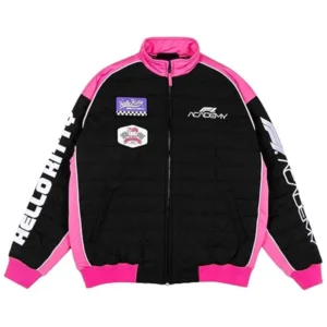 F1A x Hello Kitty Black Quilted Race Jacket