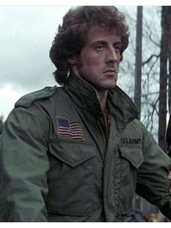 First Blood John Rambo Green Jacket - Image 3