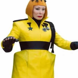 The Hunger Games Glenn Close Yellow Leather Coat