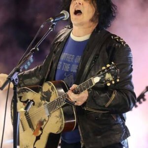 Halftime Show Jack White Black Leather Jacket