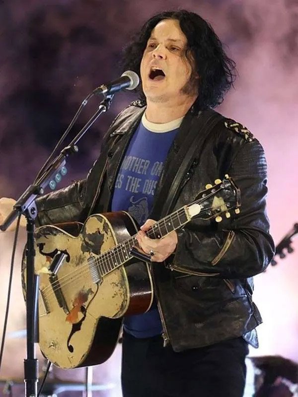 Halftime Show Jack White Black Leather Jacket