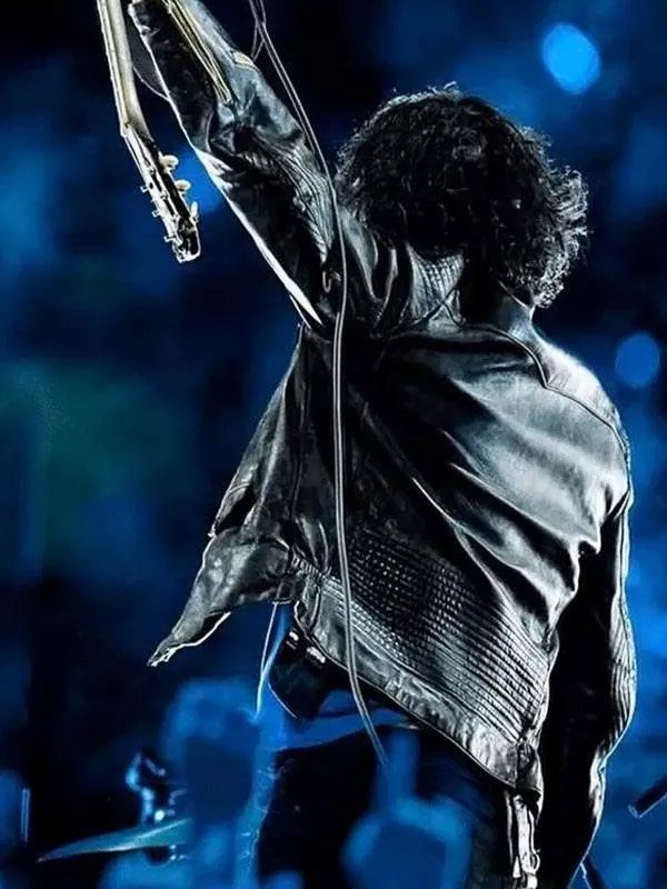 Halftime Show Jack White Black Leather Jacket