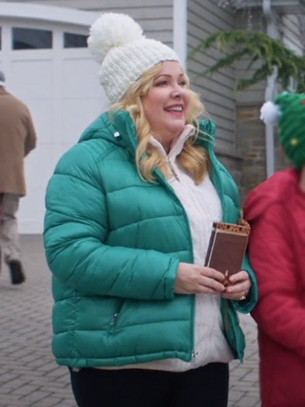 Haul Out The Holly Lit Up Jennifer Aspen Green Puffer Jacket