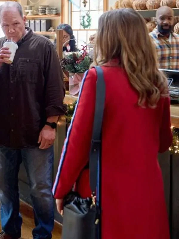 Holland Roden A Bills Love Story Red Stripe Coat