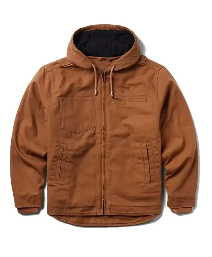 Hooded Zip Canvas Jacket