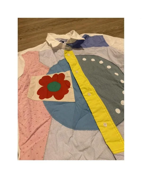 I Love LA S01 Multicolor Patchwork Shirt - Image 3