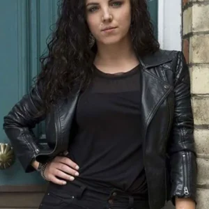 Jamie-Lee O’Donnell Black Leather Jacket Derry Girls