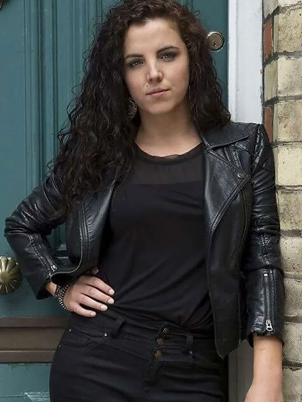 Jamie-Lee O’Donnell Black Leather Jacket Derry Girls