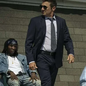 Jeremy Renner Mayor of Kingstown Blue Suit