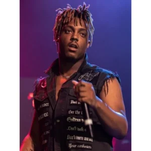 Juice Wrld Denim Patch Black Vest