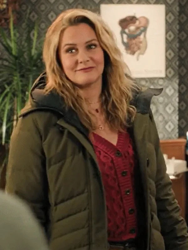 A Merry Little Ex-Mas Kate Holden Green Puffer Jacket