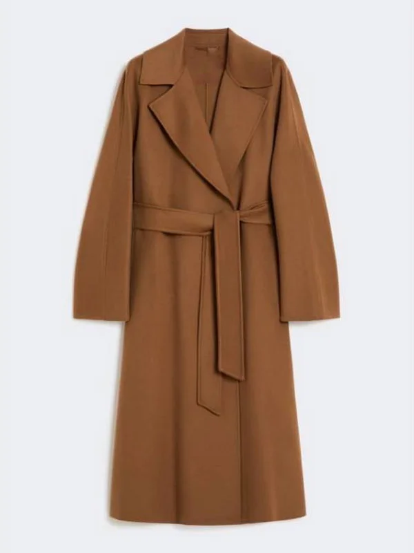 Kelly Hampson Man Vs Baby 2025 Brown Wrap Coat