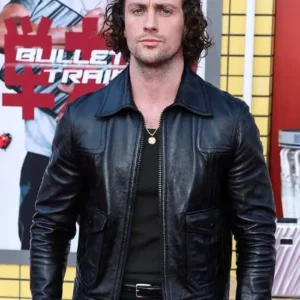 Kraven the Hunter Aaron Johnson Black Leather Jacket