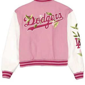 LA Dodgers Floral Dark Varsity Jacket