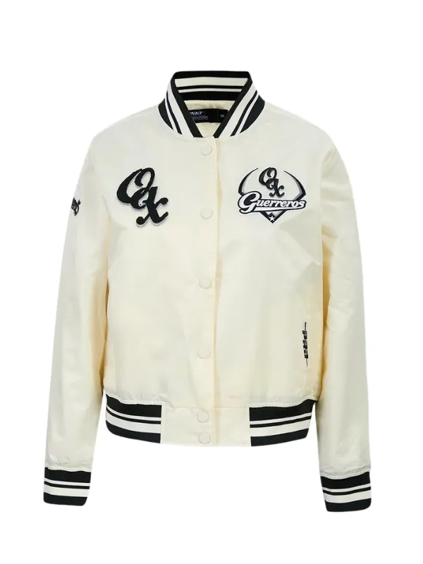 LMB Oaxaca Warriors Cropped Varsity Jacket